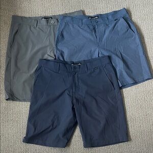 Travis Mathew Blue and Gray Men's Shorts Trio size 34 and 35